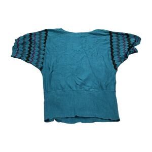 Maurices Teal Blue Raglan Top Short Sleeve Womens Medium